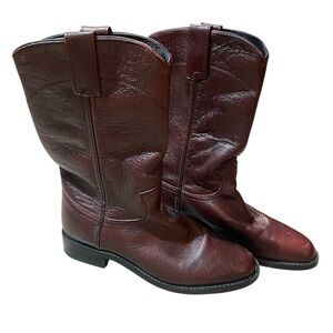 Dan Post Maroon Leather Western Boots